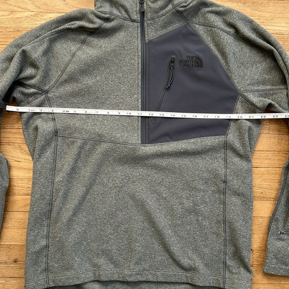 THE NORTH FACE Flash Dry Gray 1/2 Half Zip Fleece Pullover Jacket Men's Medium - Picture 5 of 8
